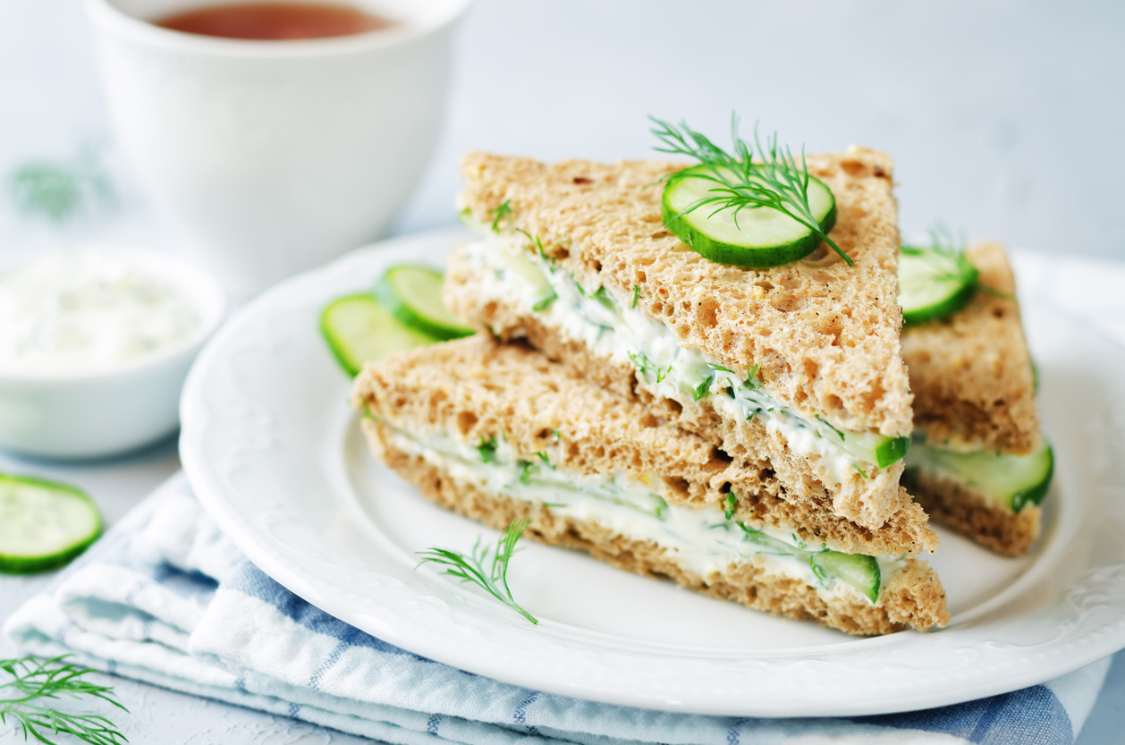 Cucumber Sandwiches with Green Butter 